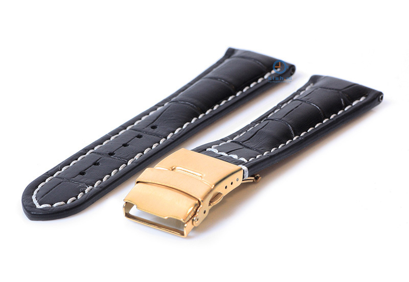 Gisoni watchstrap 20mm black croco
