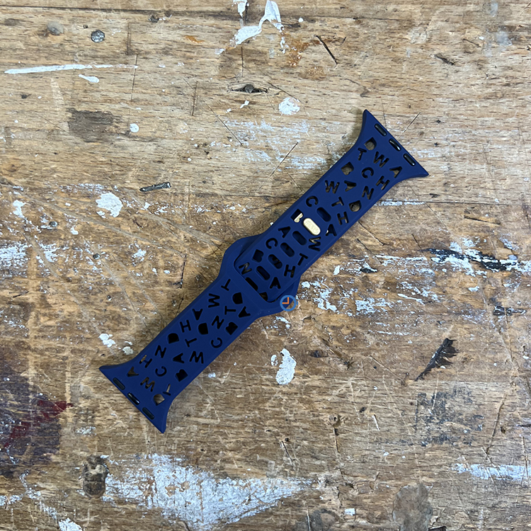 Letter silicon strap - Apple Watch 41mm - Dark blue