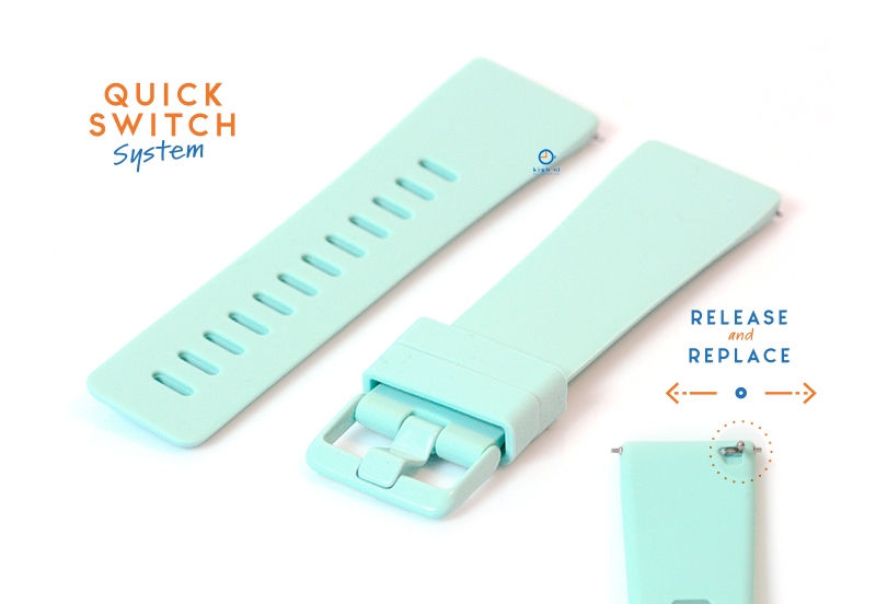 Watchstrap 23mm silione pastel mintgreen
