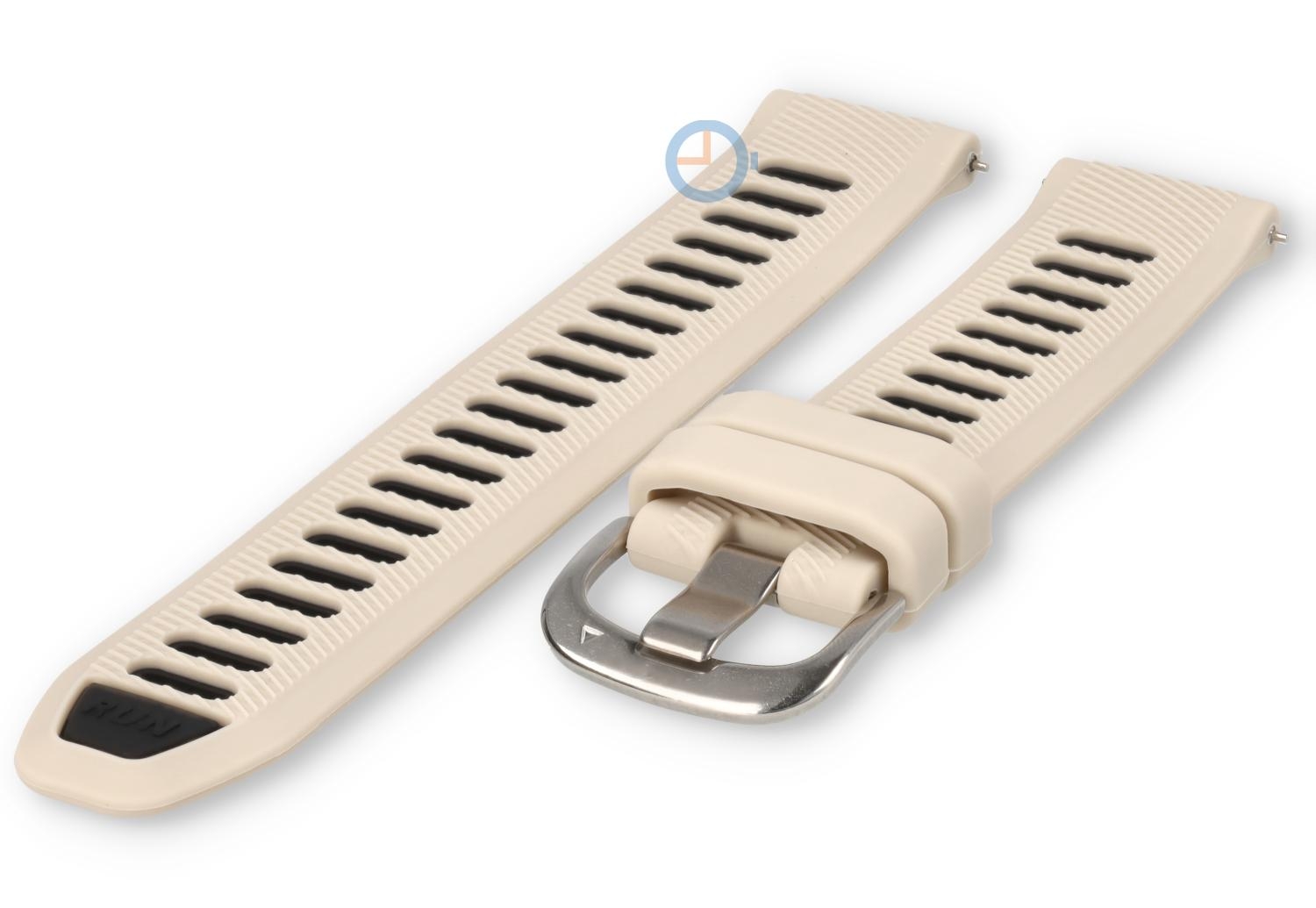 Run watch strap 18mm silicon - Starlight Black