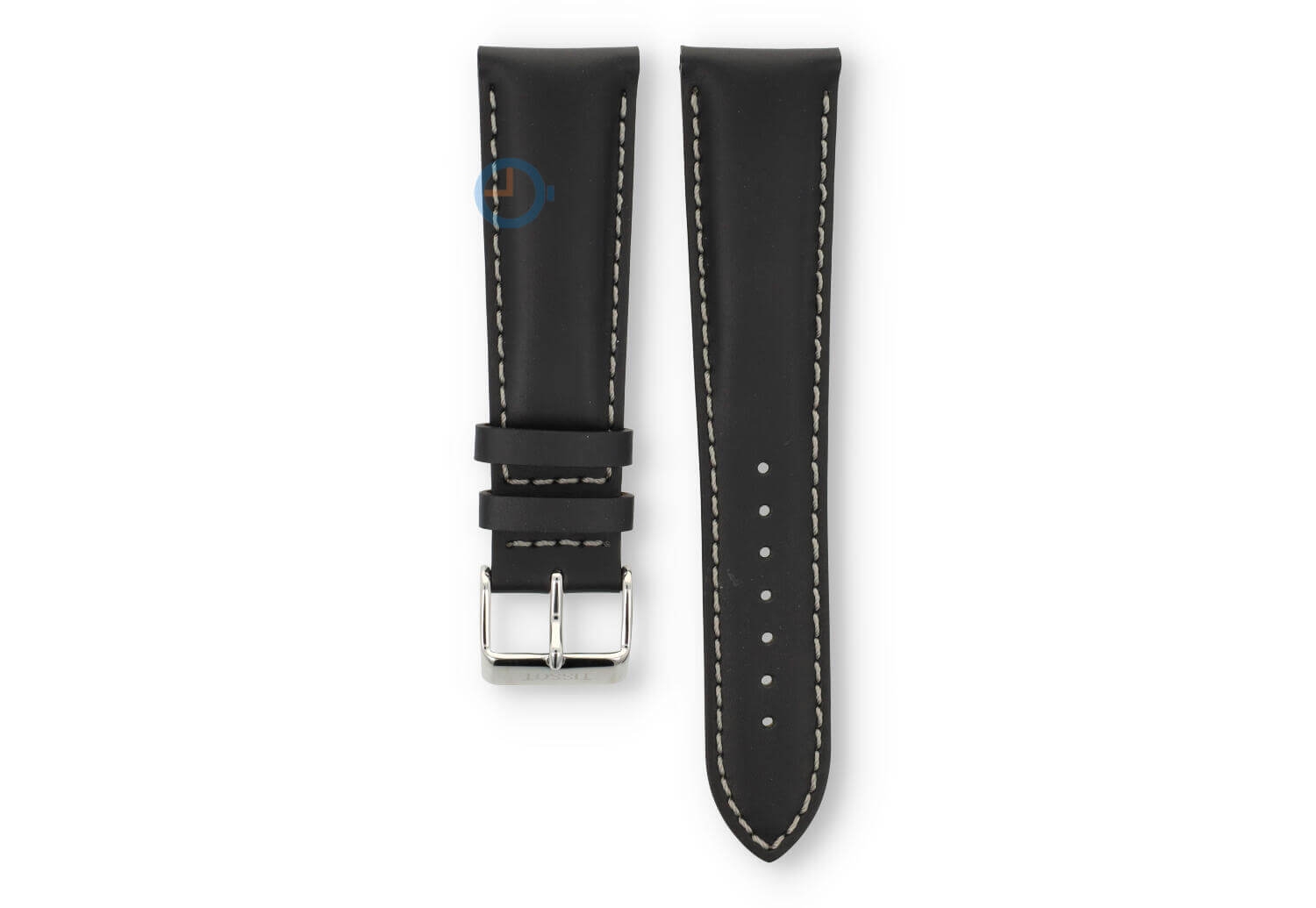 Tissot Official 20mm leather strap - black