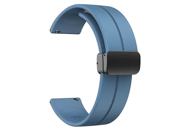 Durable silicone strap 18mm - greyblue