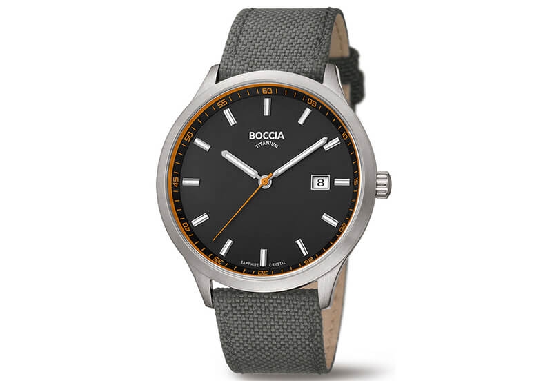 Boccia 3614-01 watch band leather