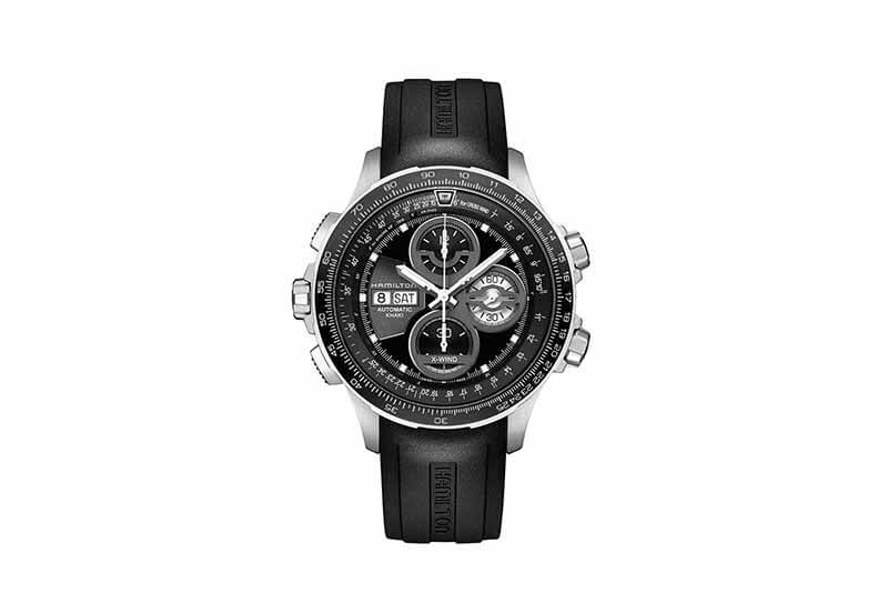 Hamilton horlogeband H77766331 - zwart siliconen