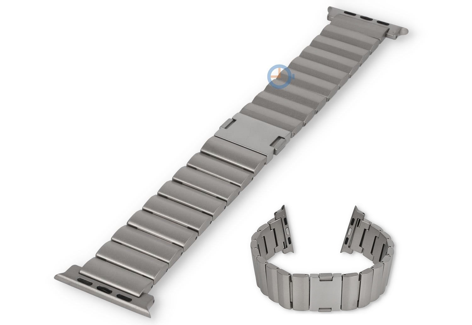 Stainless steel watch strap 49mm Apple Watch - titanium-silver