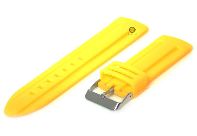 Watchstrap 24mm silicone yellow