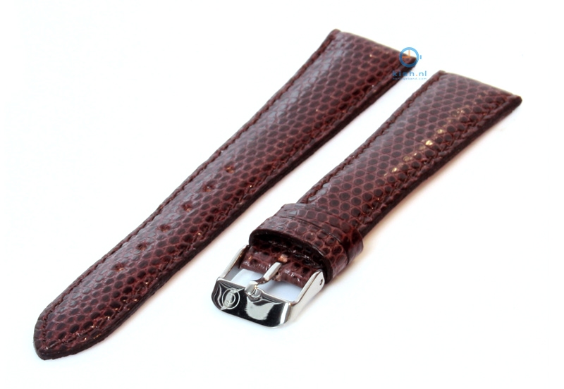 Premium universal Rosefield Lizard strap - 16mm darkbrown