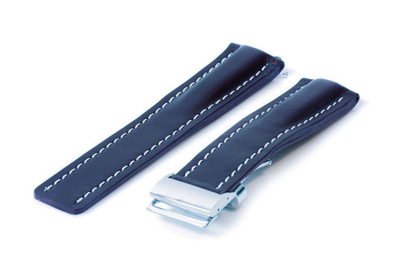 Breitling watchstrap 22mm leather blue