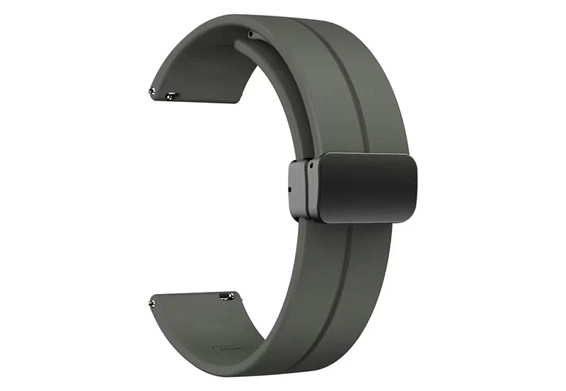 Durable silicone strap 18mm - dark grey