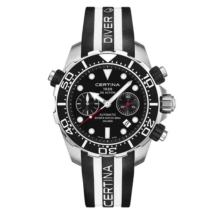 Certina bracelet C0134271705100A 22mm black rubber
