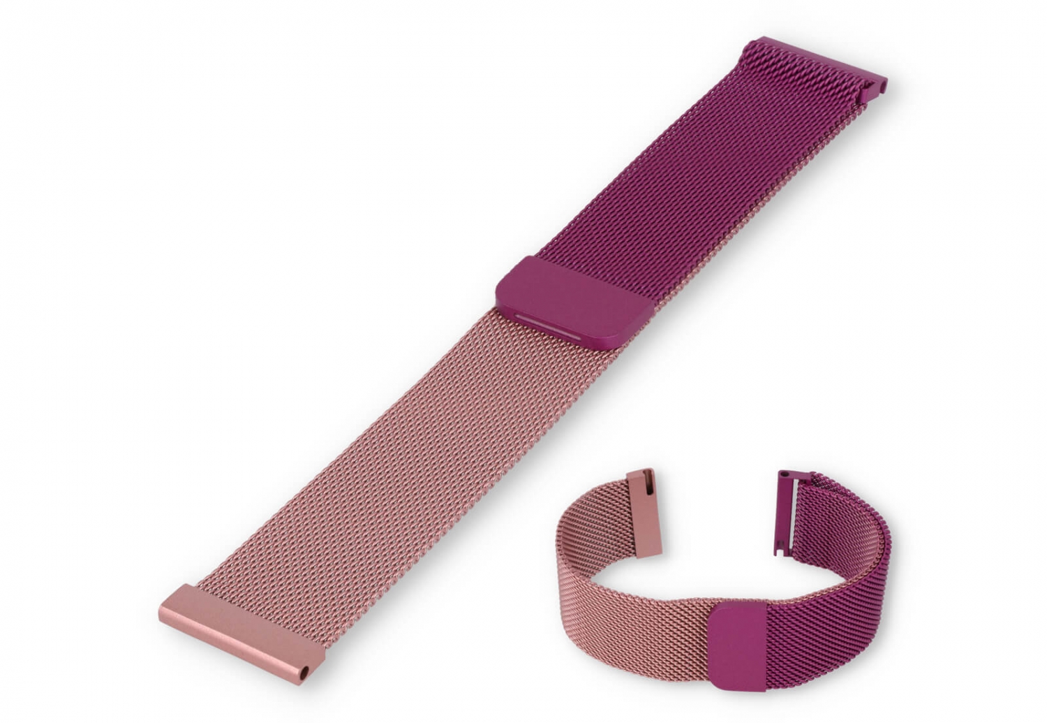 Mesh 22mm watch strap - pink
