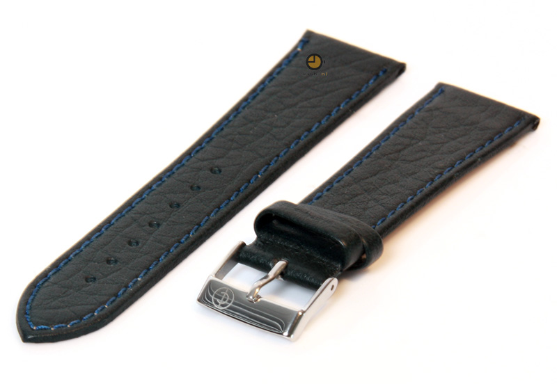 Watchstrap 20mm darkblue buffalo leather