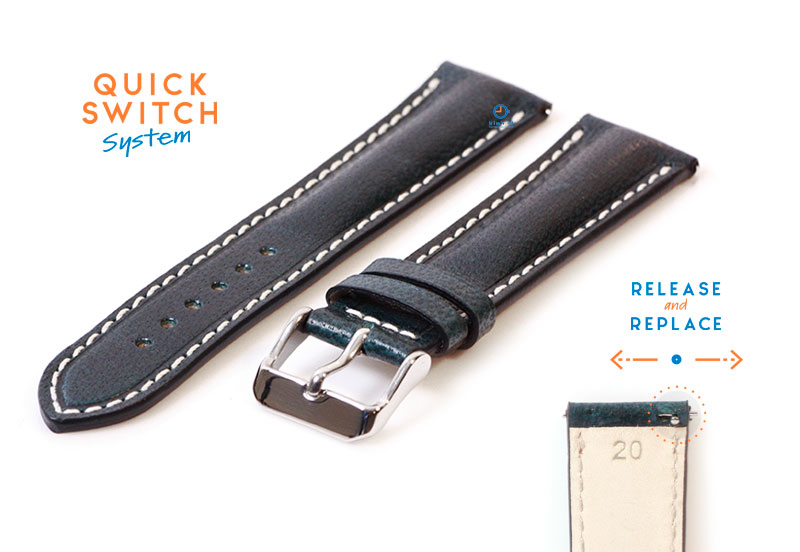Watchstrap 20mm blue