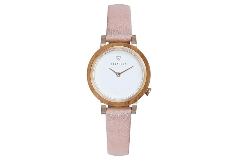 Kerbholz watch strap Luise Olivewood Rose
