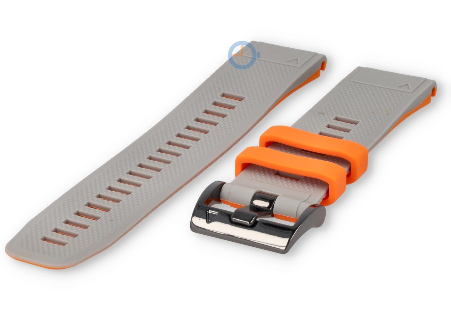 QuickFit 22 watch band Garmin Fenix 8 - 47mm - grey/orange