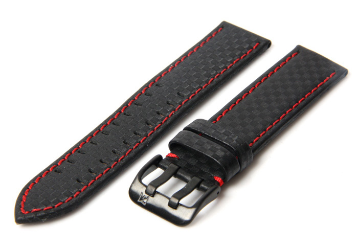 Watchstrap 18mm carbon black