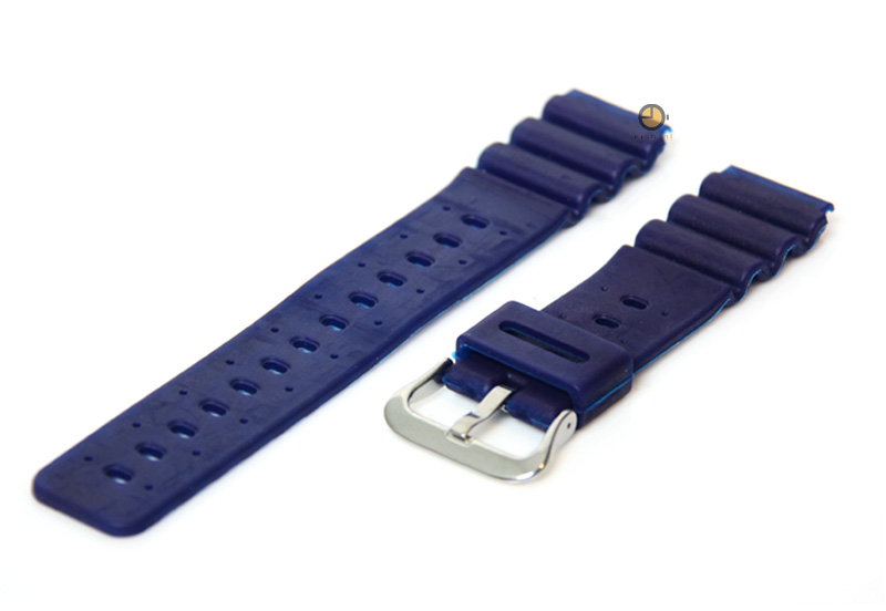 Watchband 20mm blue rubber