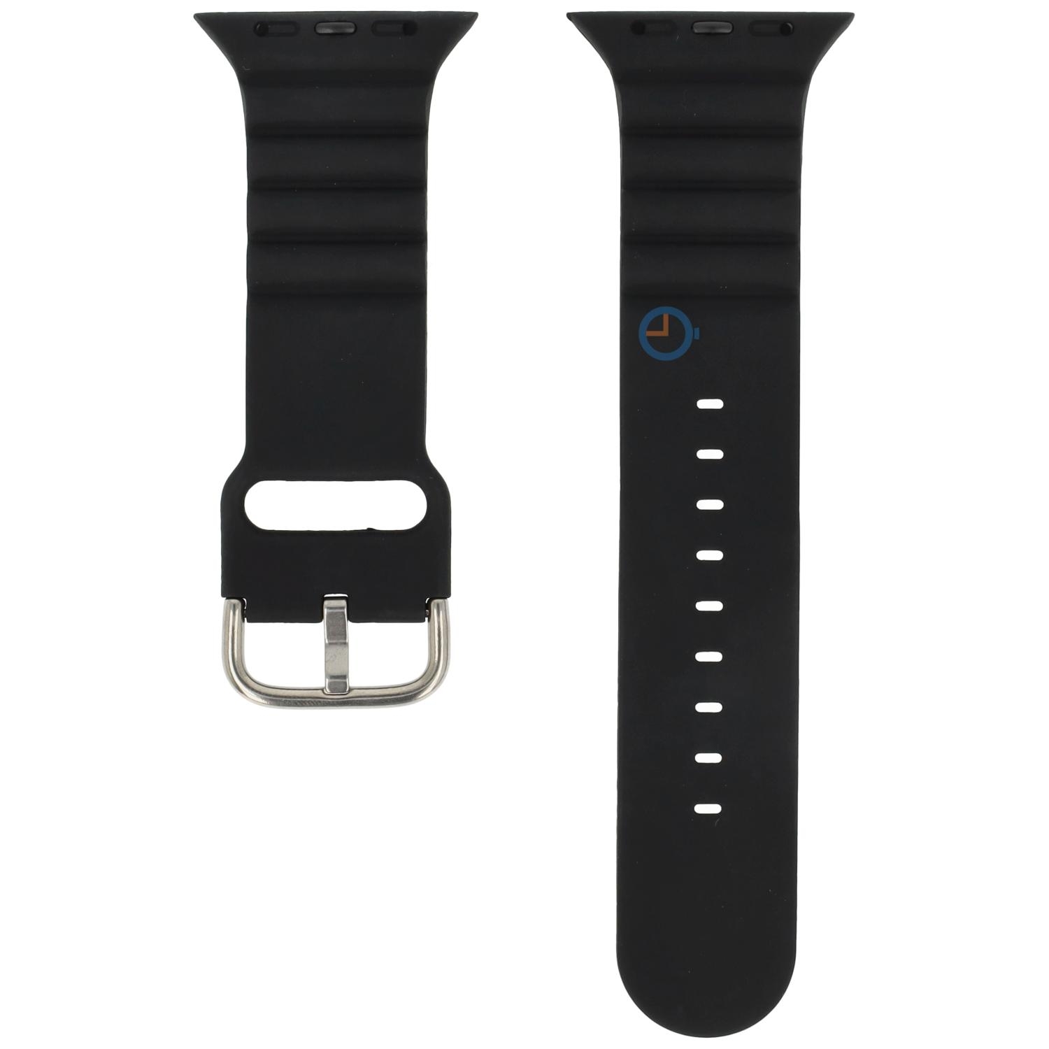 Silicon watch strap Apple Watch 45mm - Black