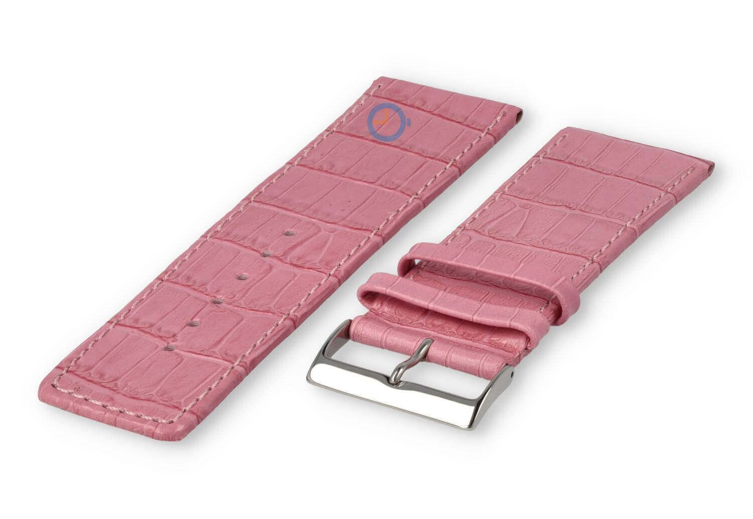 Deluxe croco watch strap - 30mm - pink