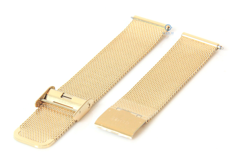 Cluse watchstrap La BohÃ©me mesh gold CLS046