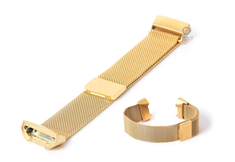 Fitbit Charge 3 watchstrap mesh gold