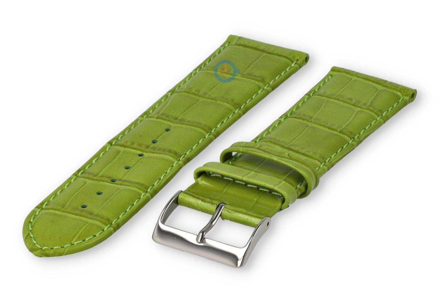 Basic croco watch strap XL - 24mm - grass green