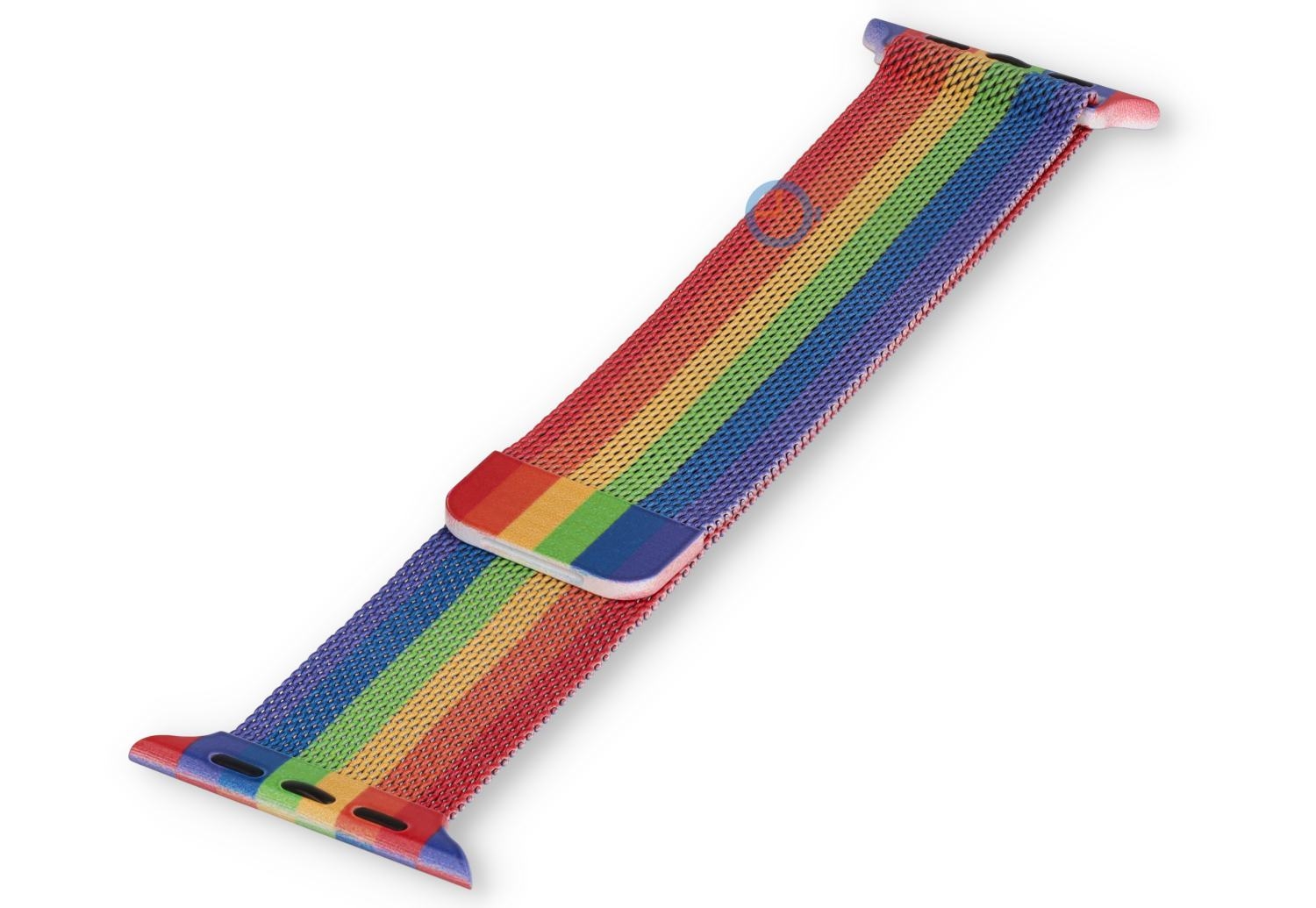 Mesh Apple watch strap - 45 - rainbow stripes