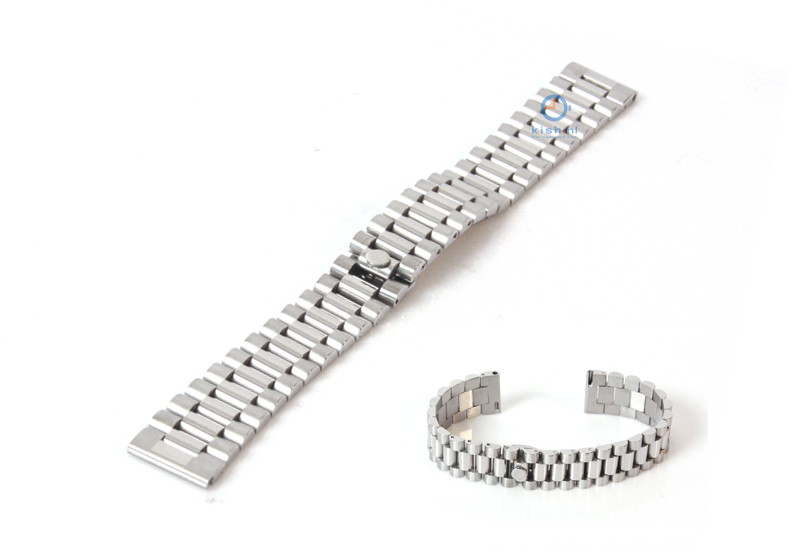 Watchstrap 18mm stainless steel silver