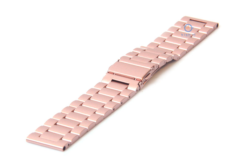 Horlogeband 20mm staal roze