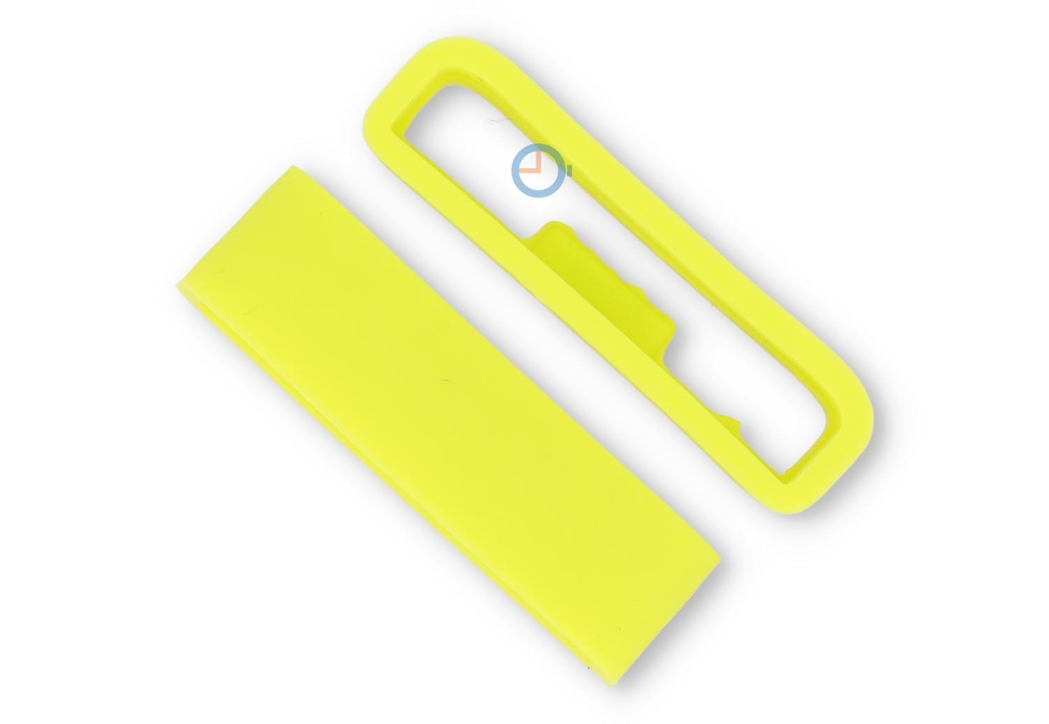 Band keeper 24mm neon-green silicone non-slip - 1 piece