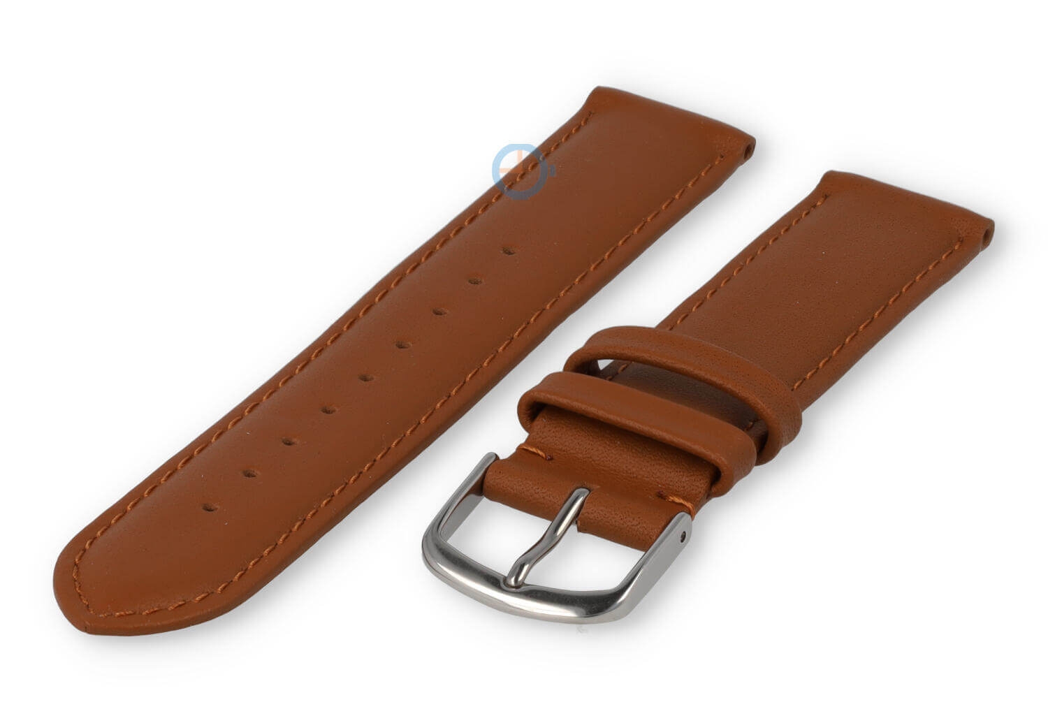 18mm watch strap smooth leather - brown