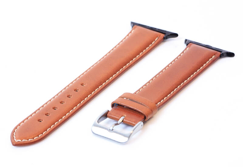 Extra long Apple Watch strap lightbrown leather (XXL) - 44/45/46/49mm