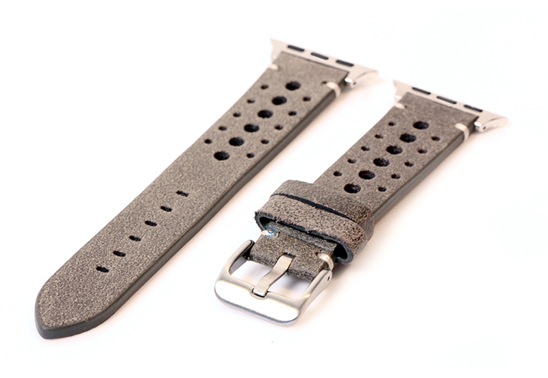 Apple Watch strap perforated leather grey - 38/40/41/42mm