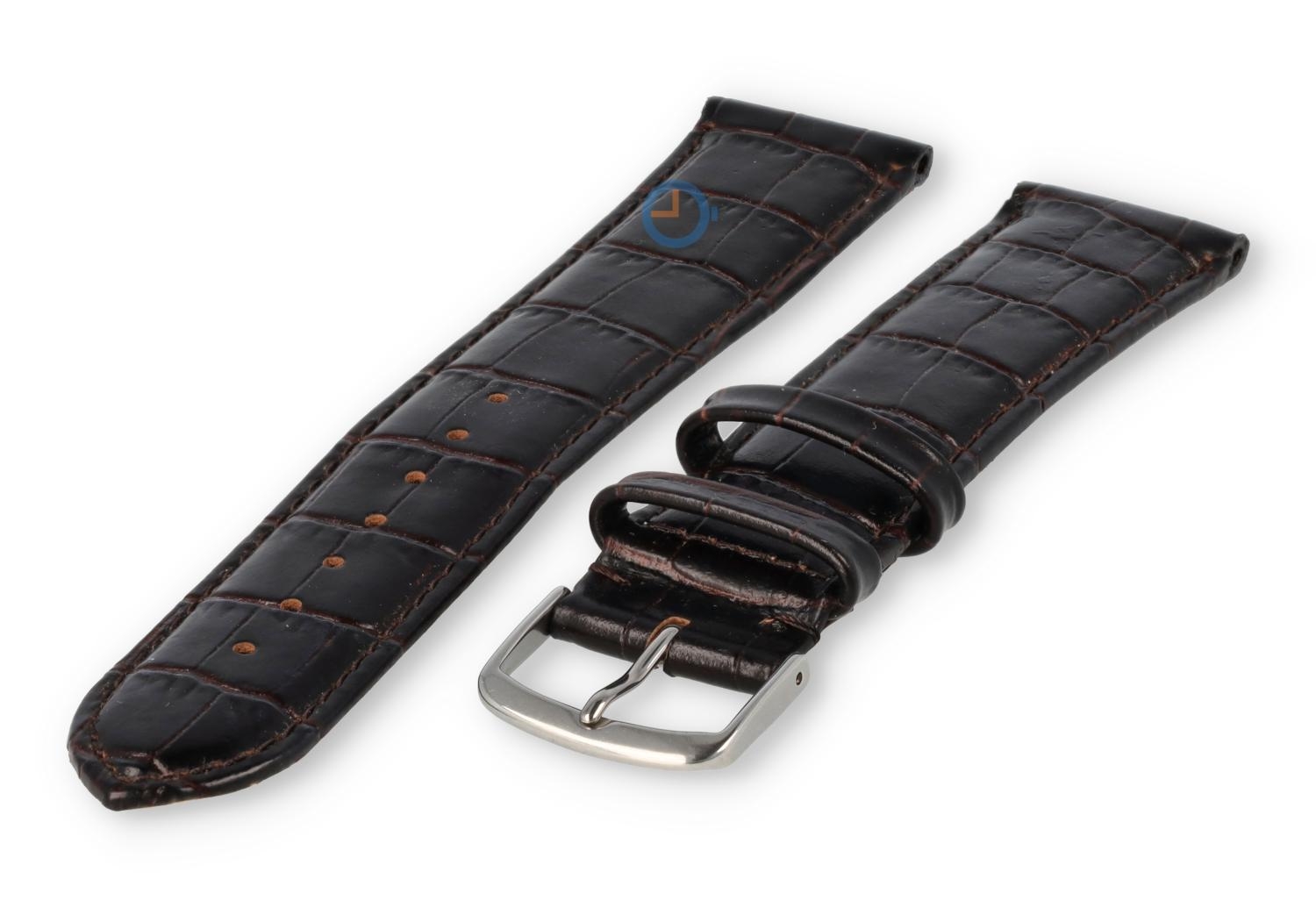 Lightly padded XL watch strap - 22mm - dark brown