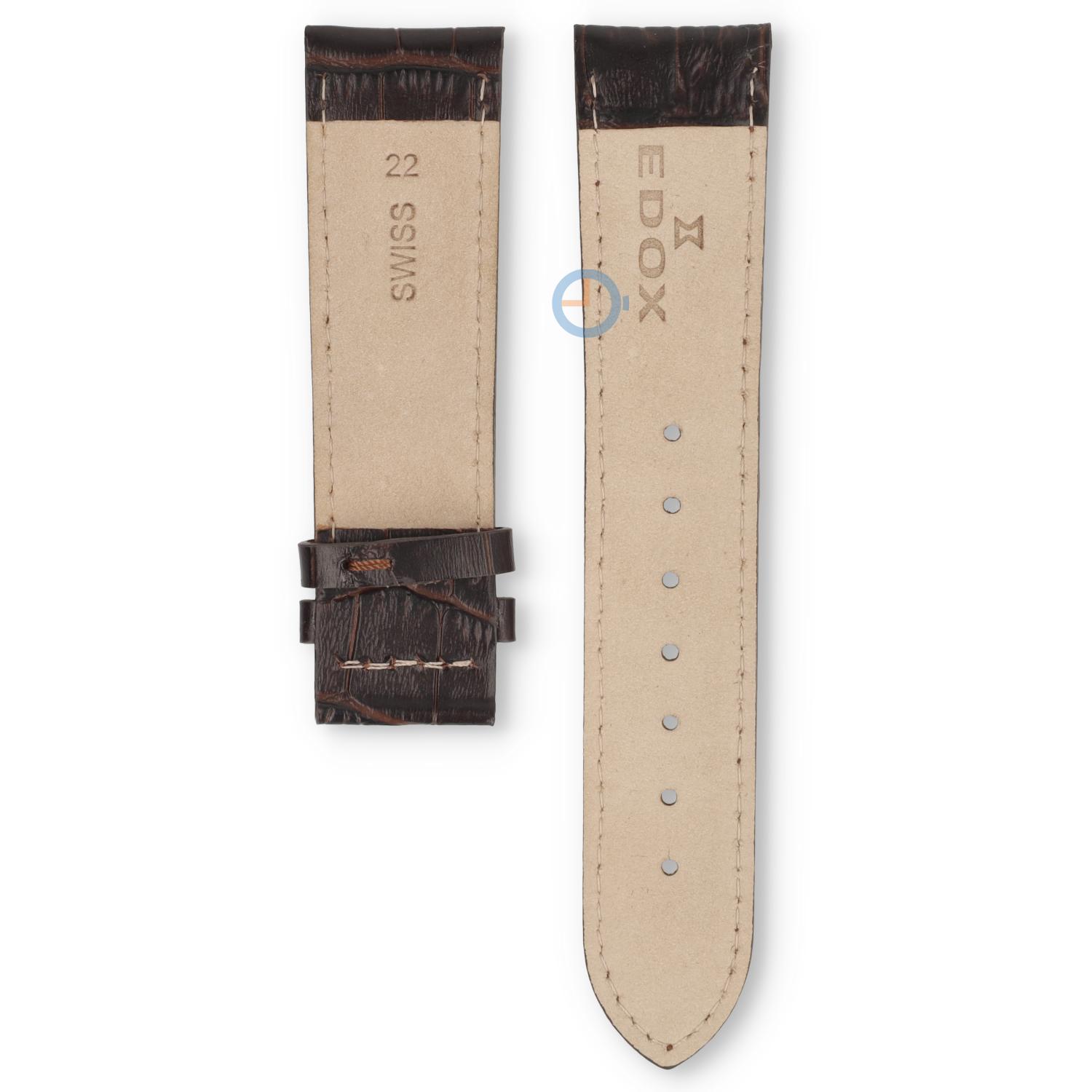 Edox Les Vauberts 10236 Watch Strap Dark Brown