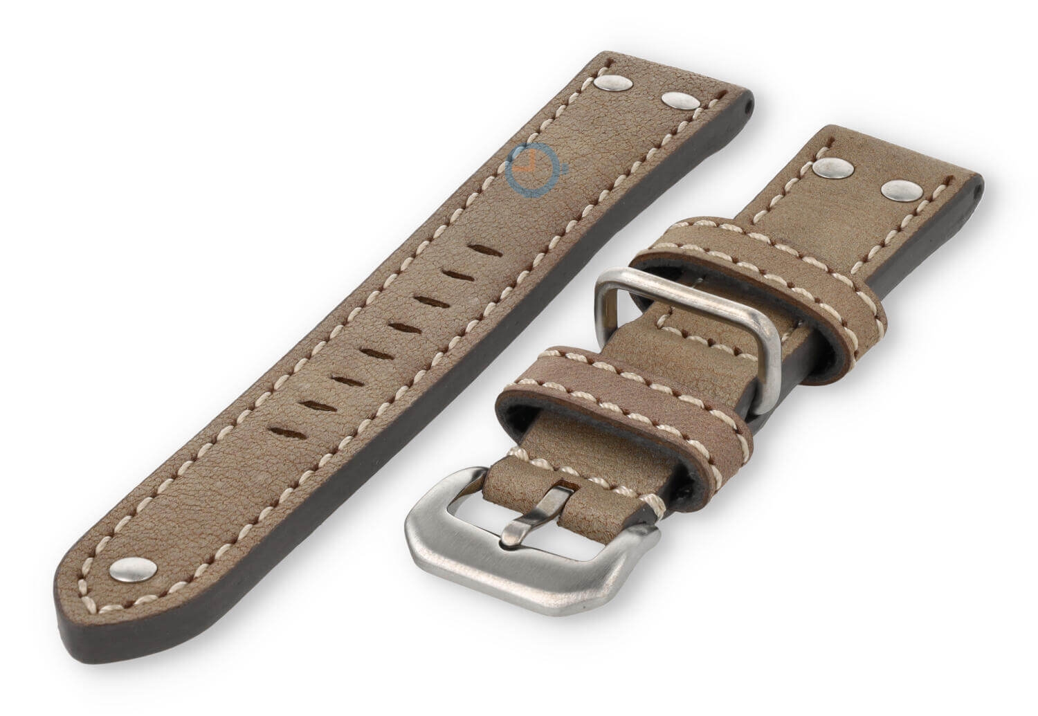 Vintage Flieger watch strap - 20mm - greyish brown