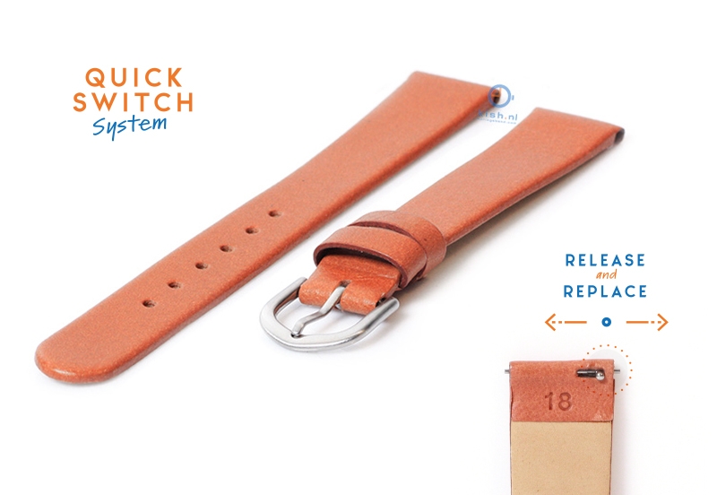 Quality strap for Skagen - 18mm - cognac