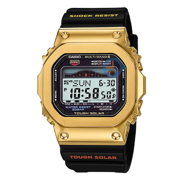 Titanium bezel voor G-Shock GWX-5600 - yellowgold