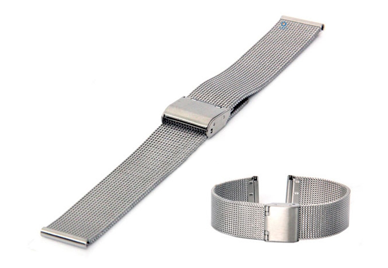 Mesh watchstrap 20mm silver