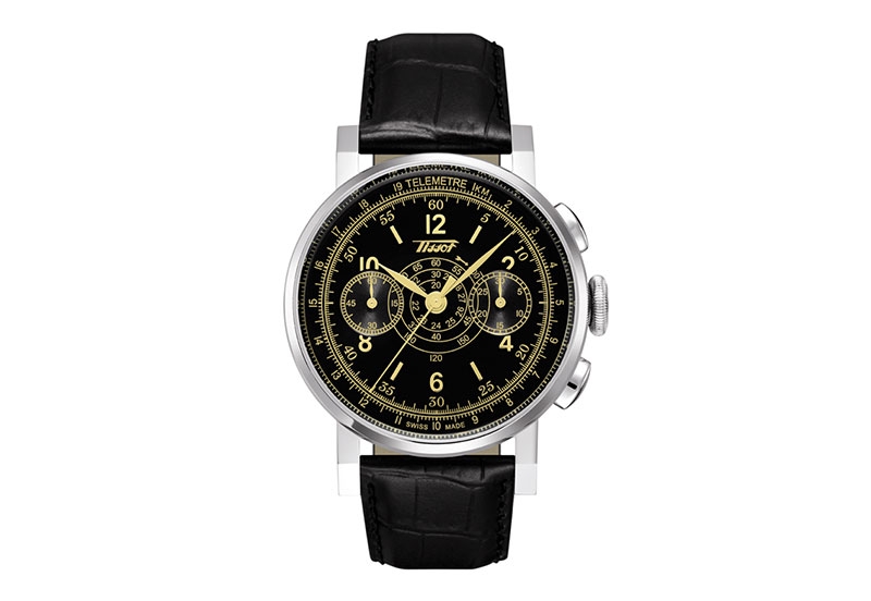Tissot watch strap T0404321605100 black leather