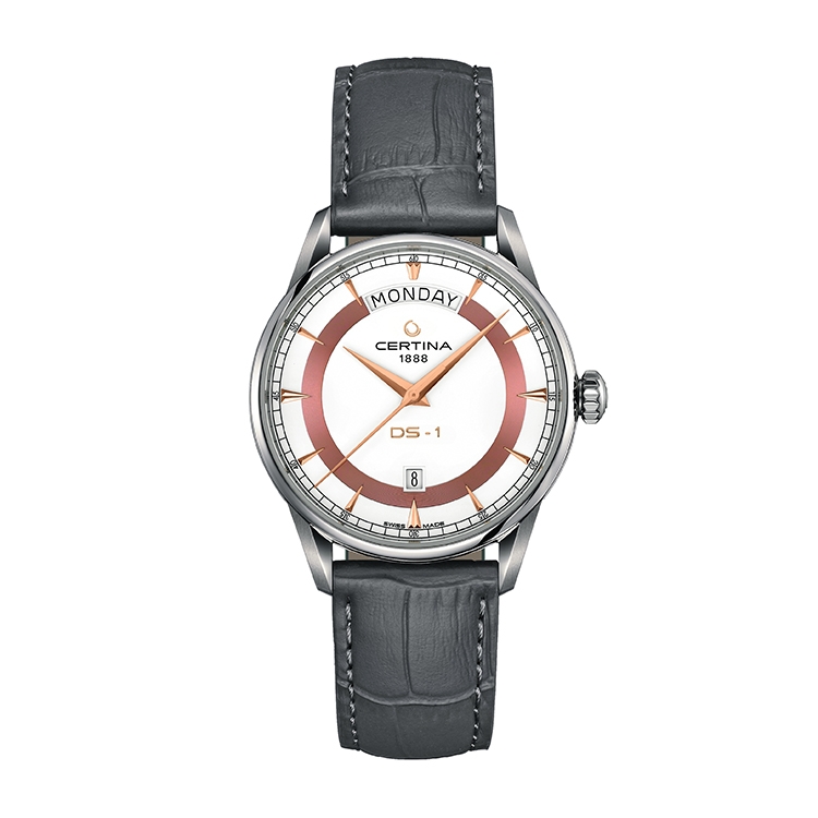 Certina leather strap C0294301601101A 20/18mm grey