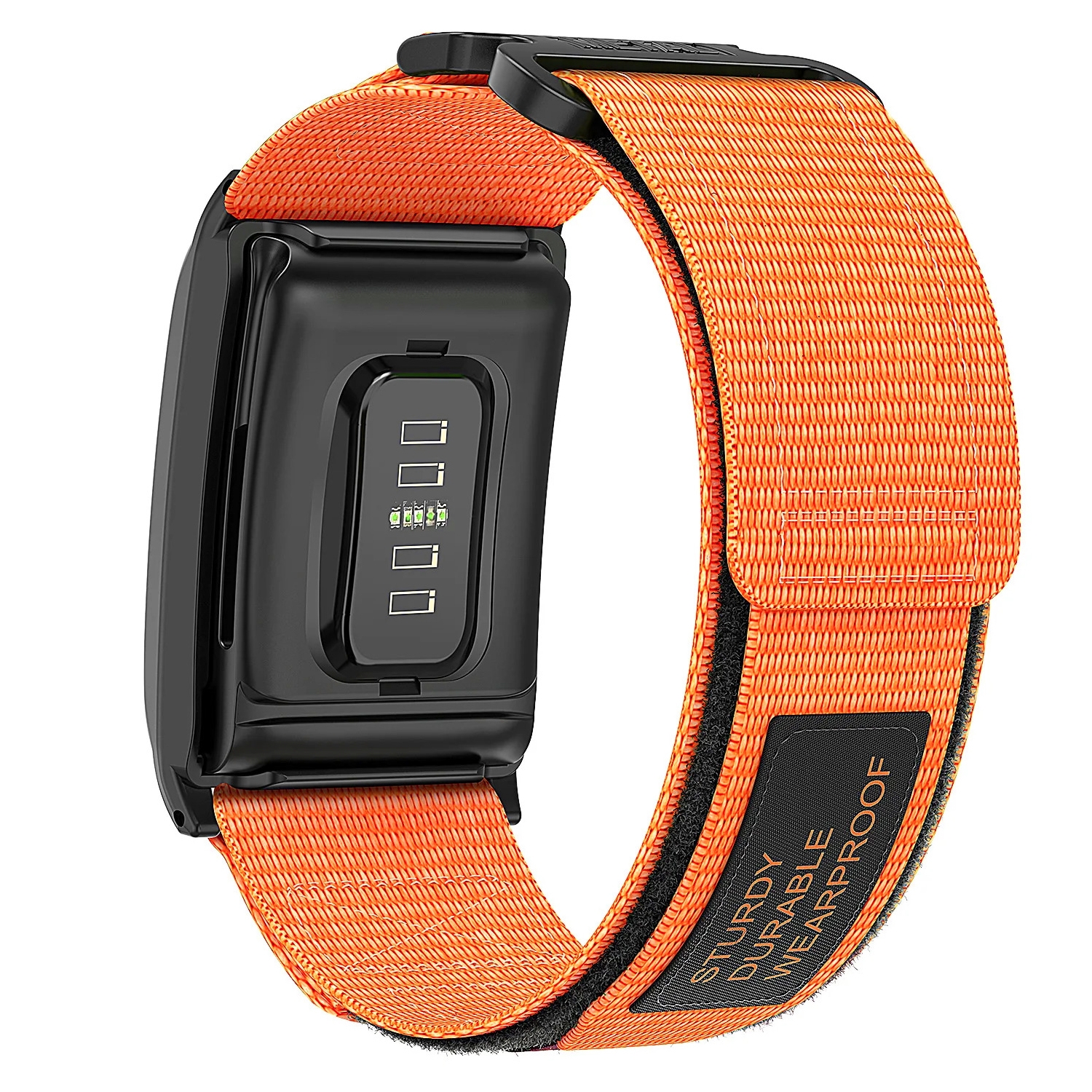 Whoop 4.0 - orange nylon strap hook-and-loop fastener