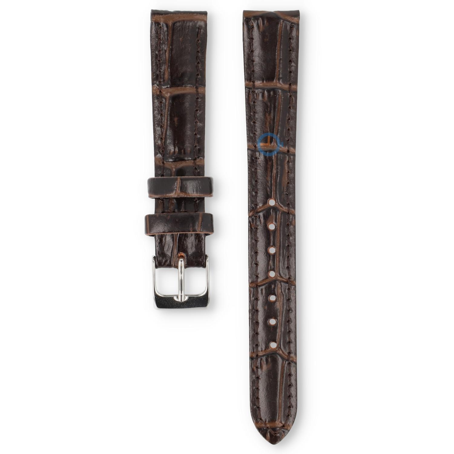 Universal 14mm brown leather watch strap - Lorus