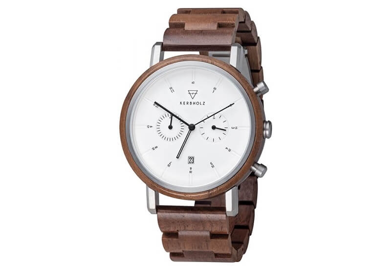 Kerbholz Johann wristband - Walnut Silver