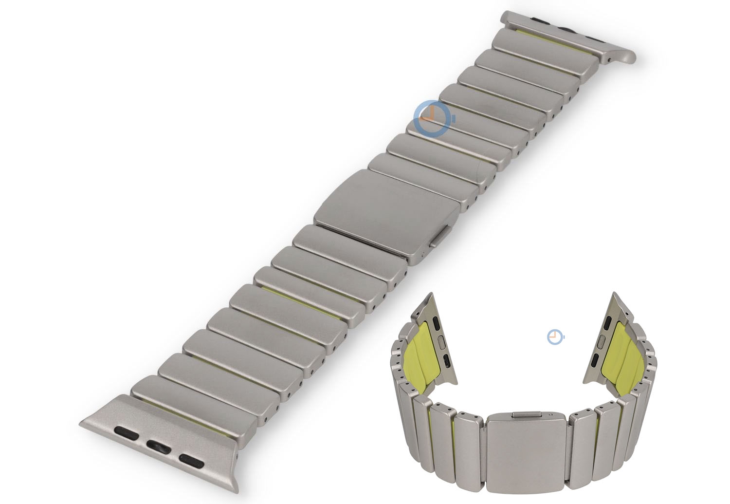 Titanium watch strap Apple Watch 49mm - titan/green