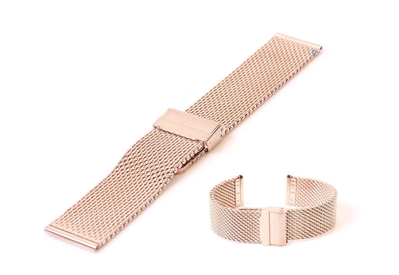 Mesh watchstrap 24mm rosÃ©gold (rough)