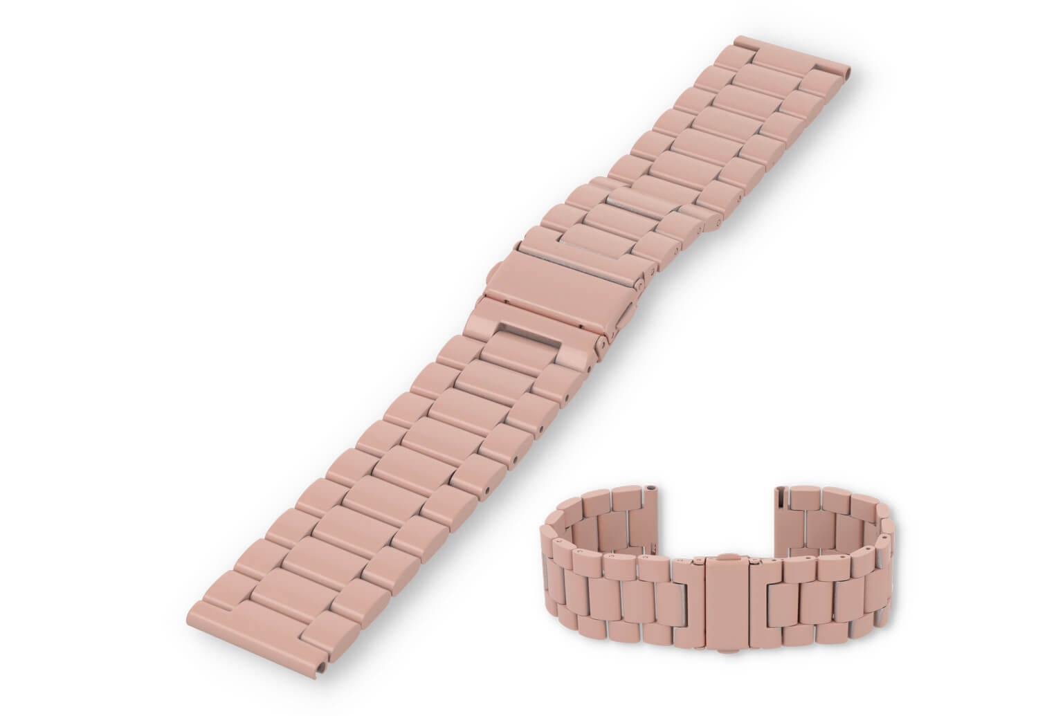 watch strap 22mm steel - roze