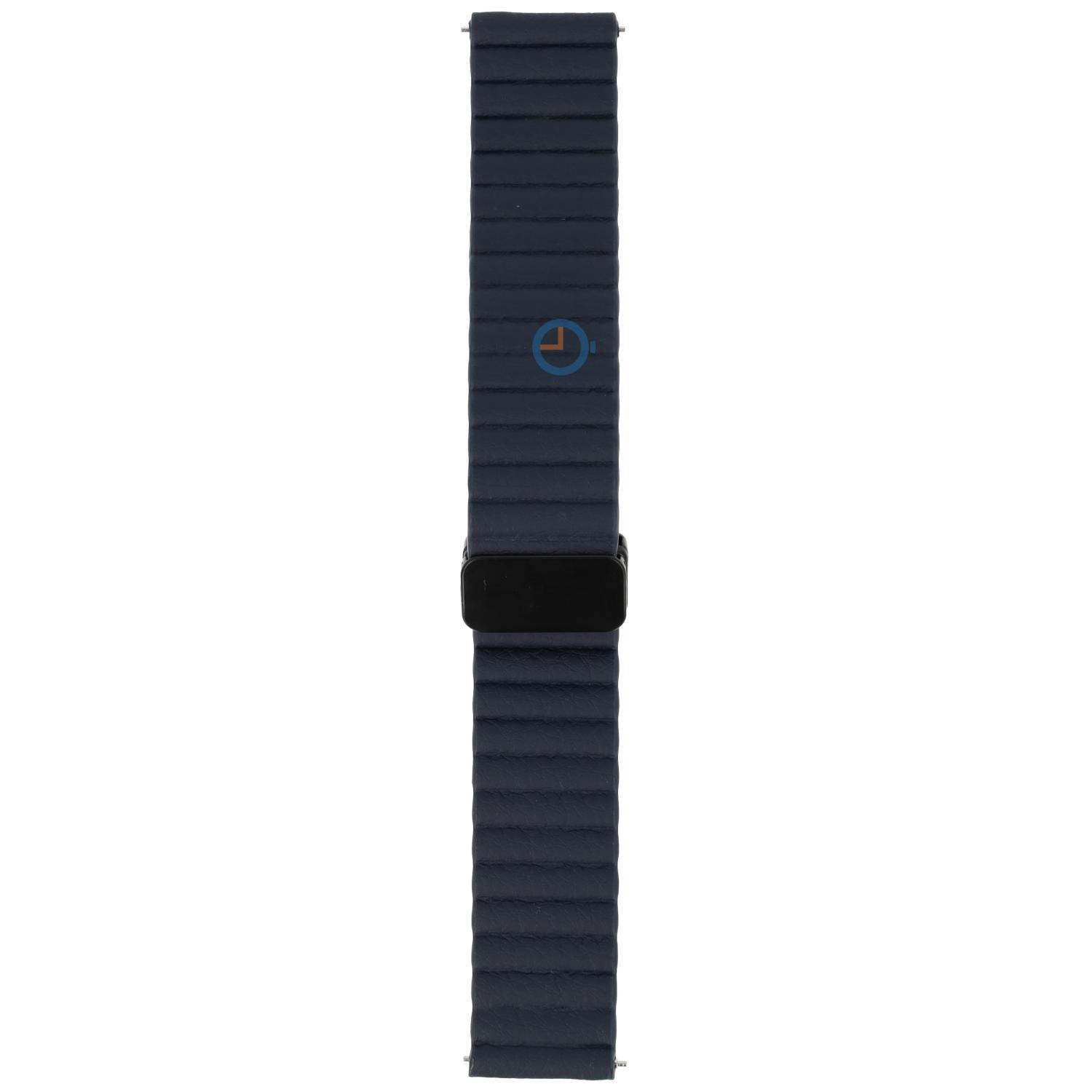Magnetic leatherstrap - 20mm - Dark-Blue
