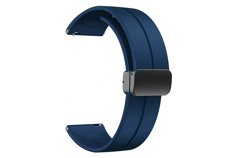 Durable silicone strap 18mm - dark blue