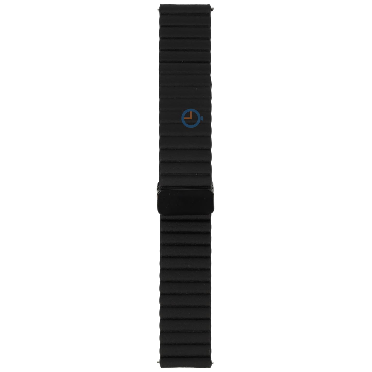 Magnetic leatherstrap - 20mm - Black